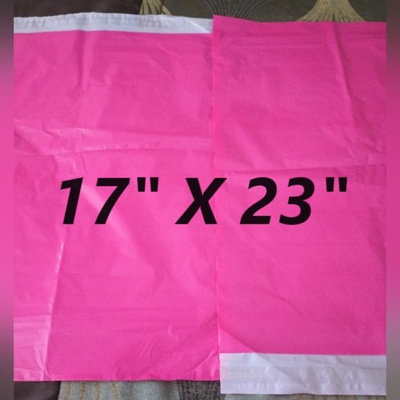 6PK New Pink 17" x 23" Huge Big Man Waterproof Express Bags - Picture 3 of 6